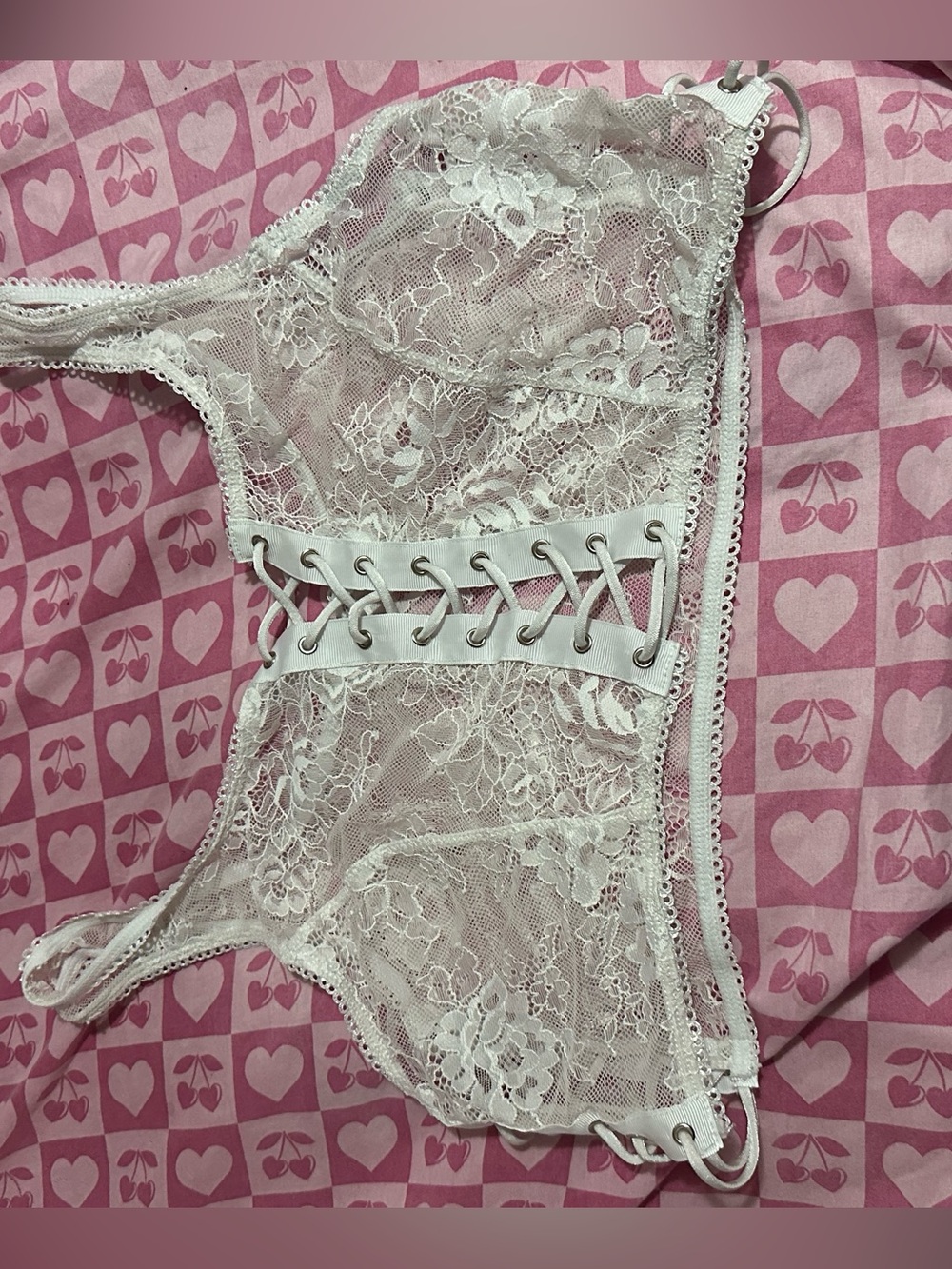 White Lace Corset-Style Lace for Women